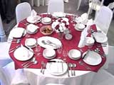Table set with chair covers